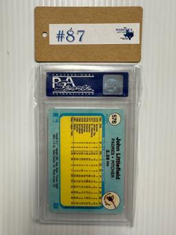 1982 FLEER JOHN LITTLEFIELD GRADED PSA NM-MT 8 BASEBALL CARD