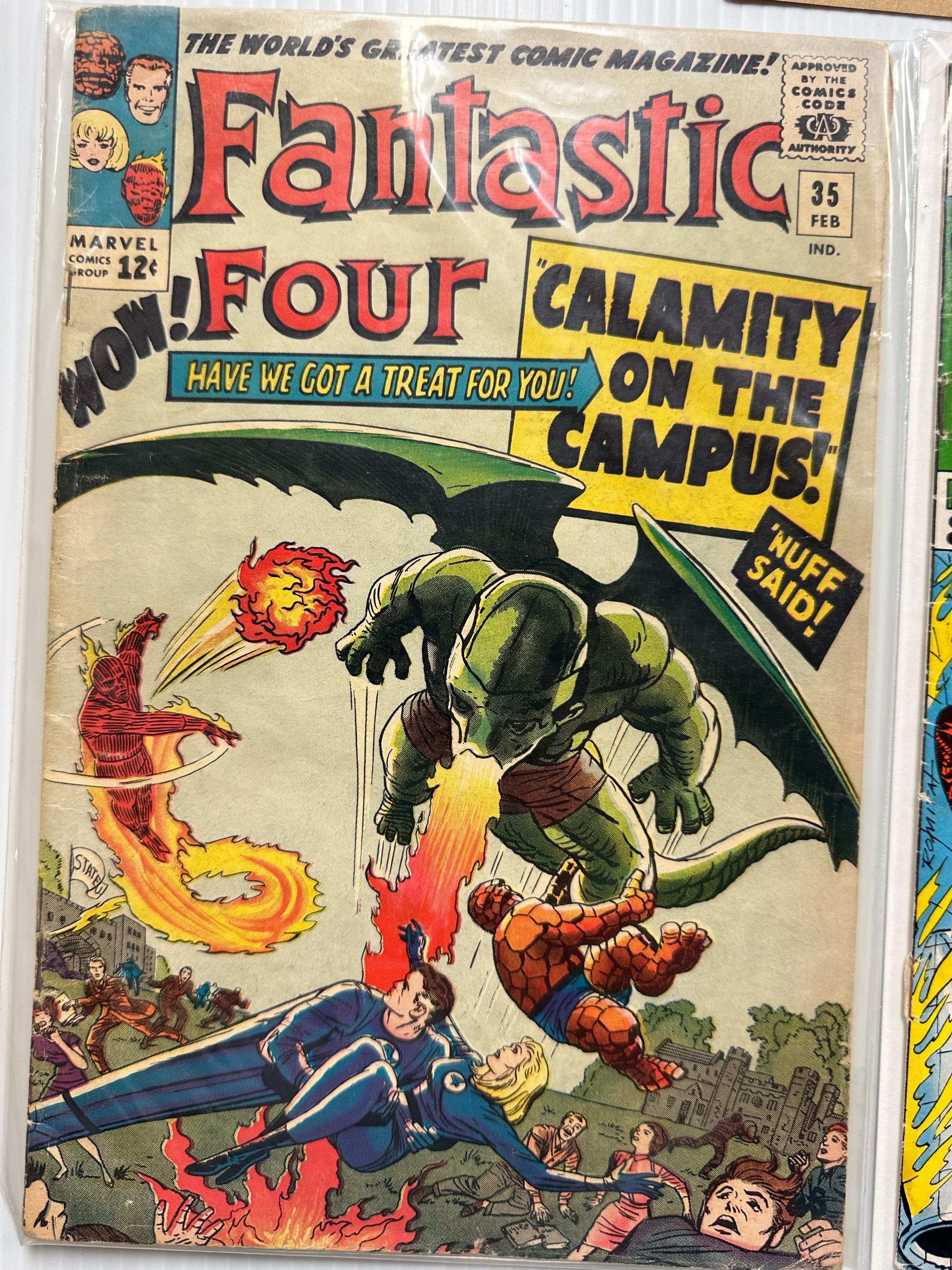 2PC VINTAGE 1965 AND 1971 COMIC BOOKS - FANTASTIC FOUR AND CAPTAIN AMERICA