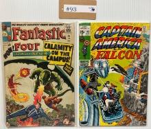 2PC VINTAGE 1965 AND 1971 COMIC BOOKS - FANTASTIC FOUR AND CAPTAIN AMERICA