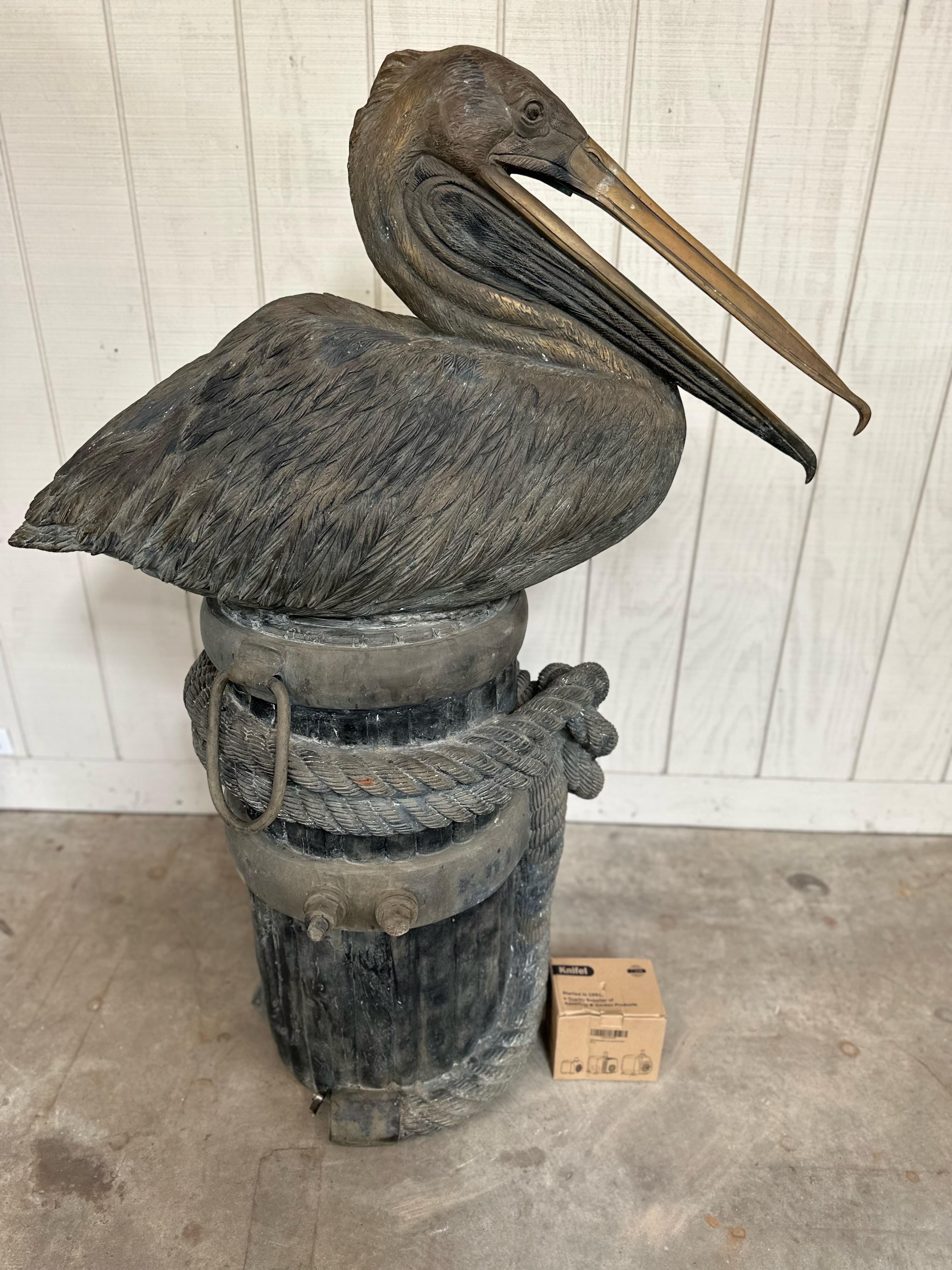 BRONZE S. DAVID PELICAN FOUNTAIN WITH PUMP