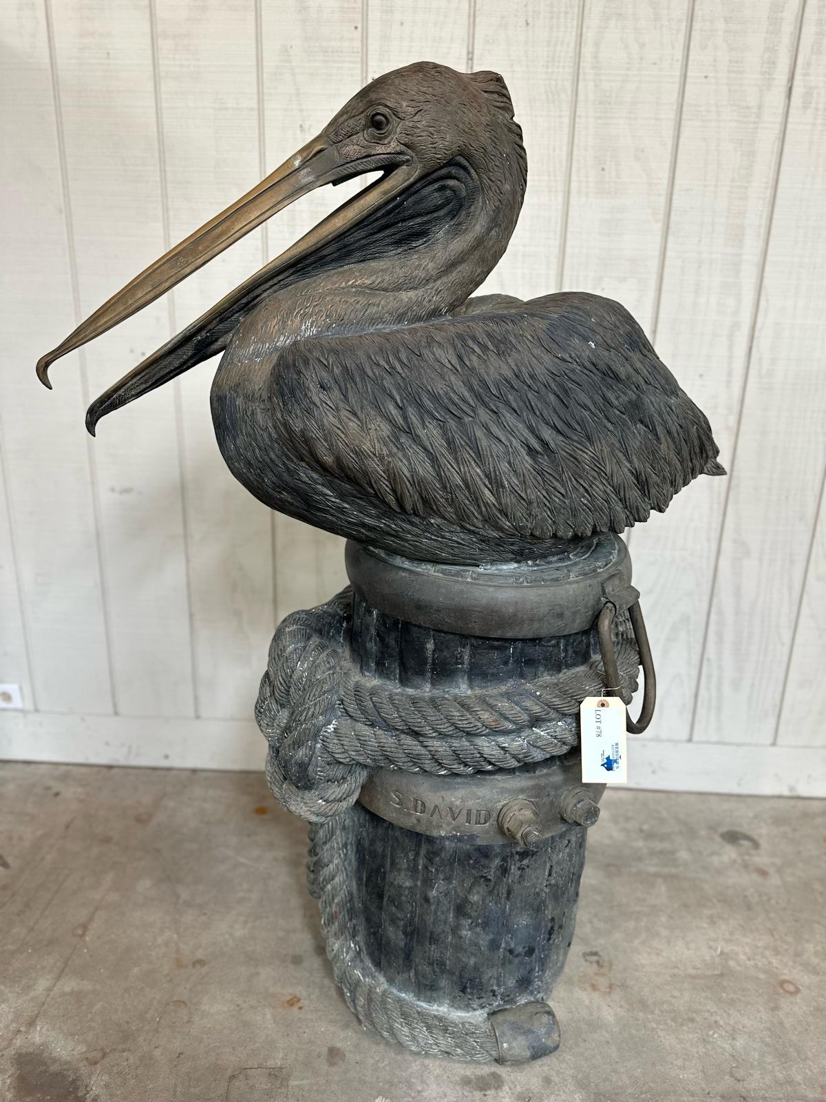 BRONZE S. DAVID PELICAN FOUNTAIN WITH PUMP