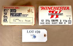 (2) BOXES OF 12GA AMMO