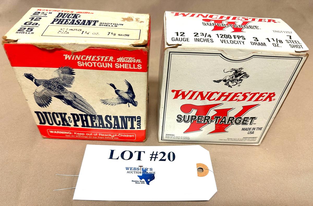 (2) BOXES OF 12GA AMMO