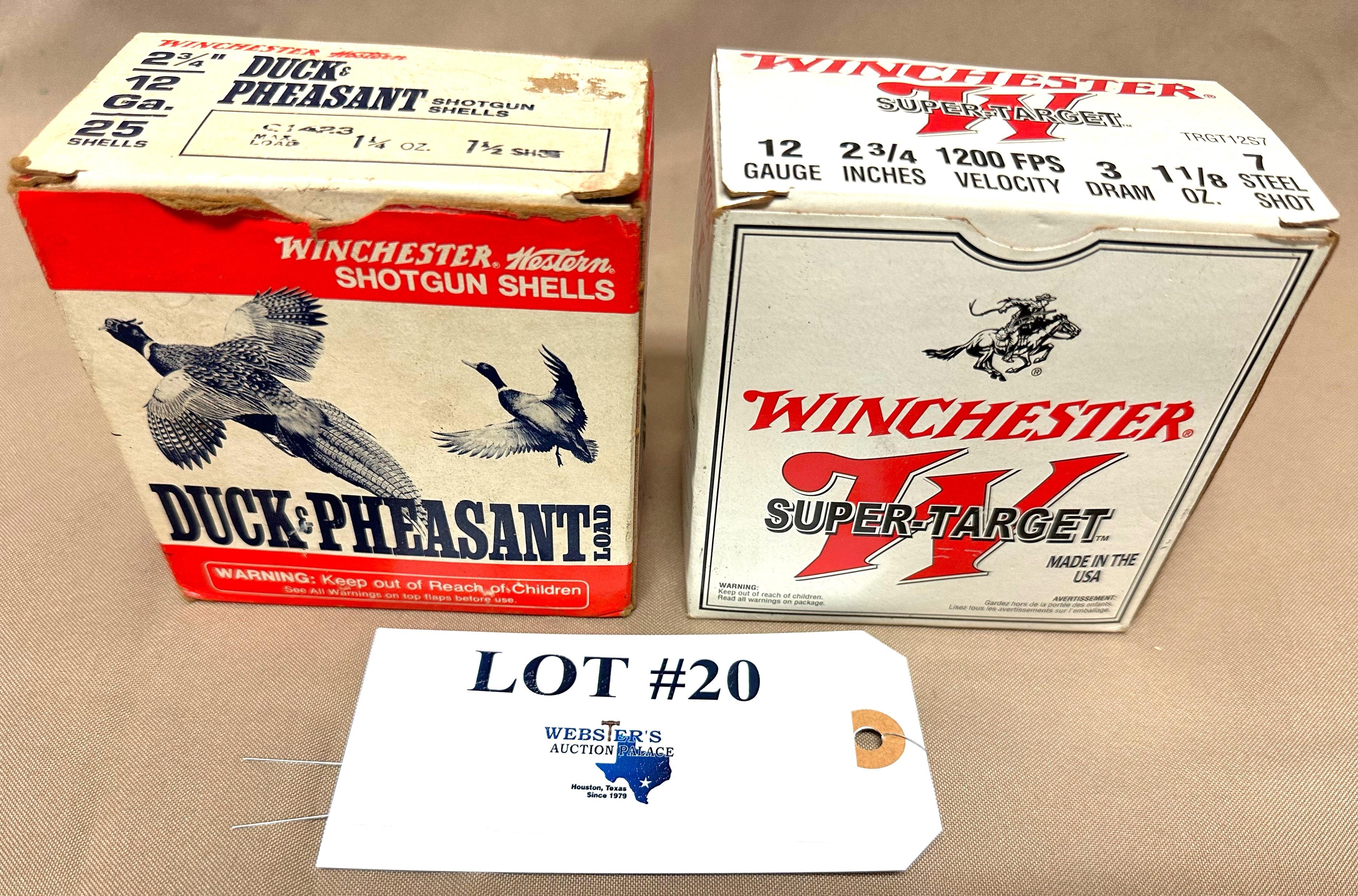 (2) BOXES OF 12GA AMMO