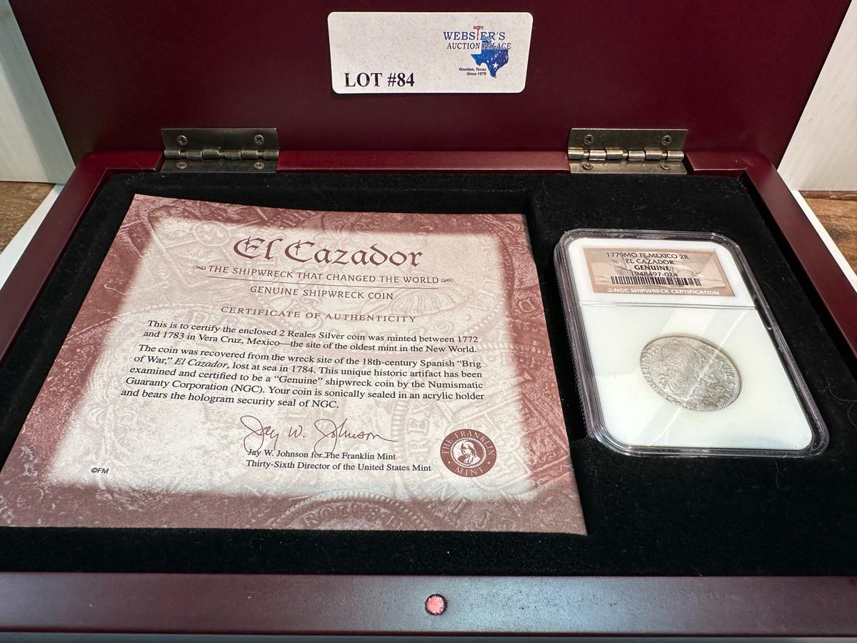 1779 EL CAZADOR SHIPWRECK NGC GRADED COIN