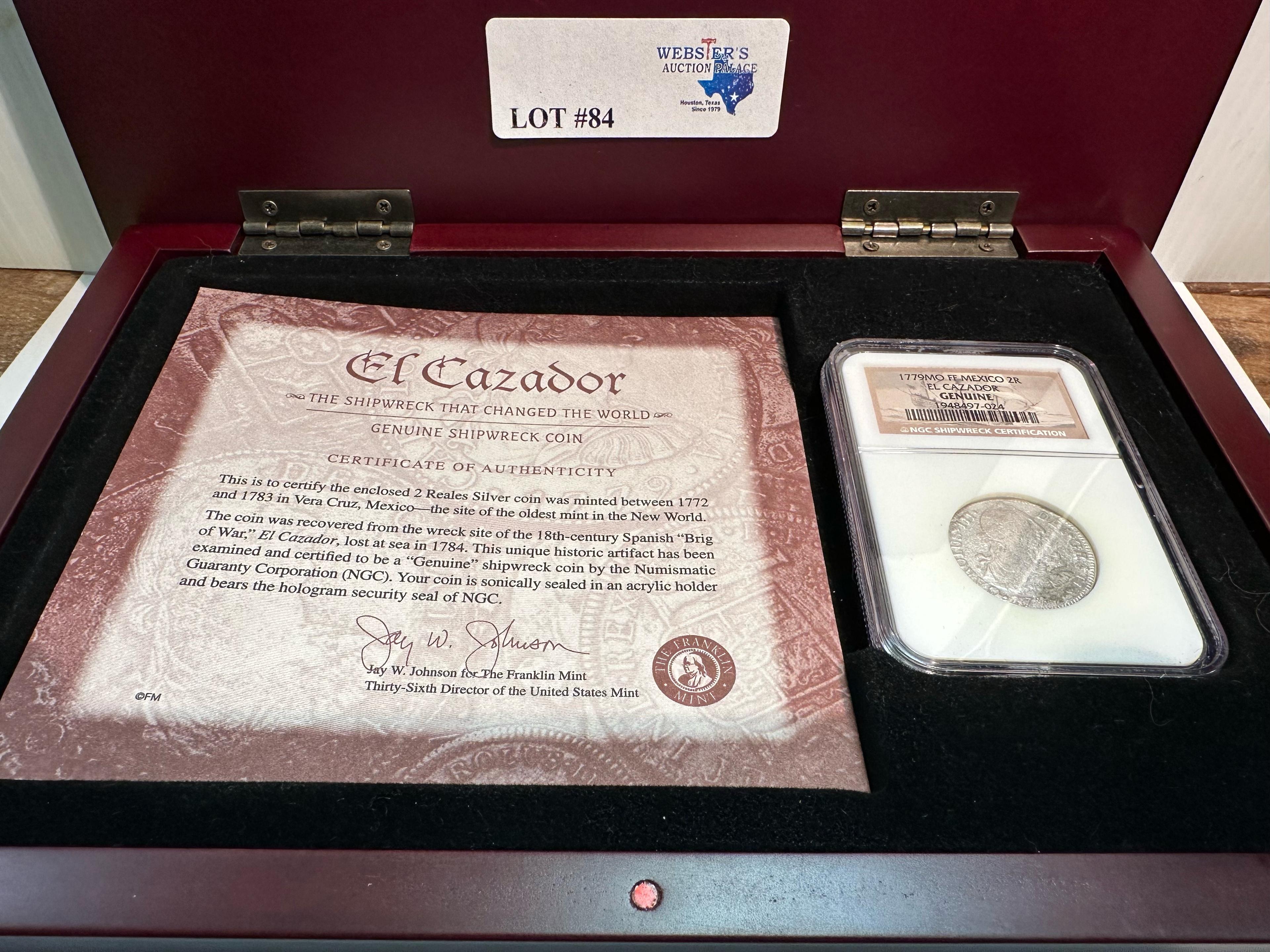 1779 EL CAZADOR SHIPWRECK NGC GRADED COIN