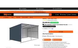12x20 GALVANIZED METAL LIVESTOCK SHED