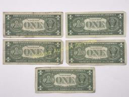 5- Silver Certificates Series 1957 & 1957 A