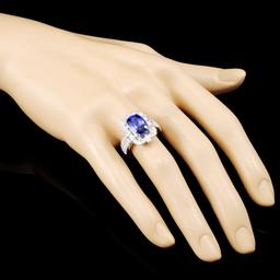 18K Gold 4.50ct Tanzanite & 1.04ctw Diamond Ring