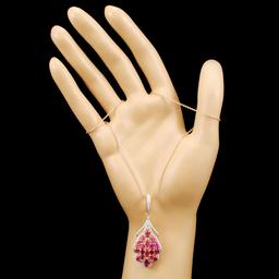 14K Gold 3.89ct Ruby & 0.75ctw Diamond Pendant