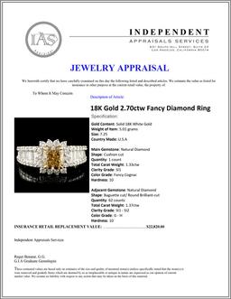 18K Gold 2.70ctw Fancy Diamond Ring