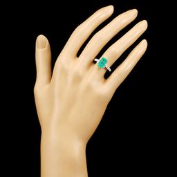 18K Gold 2.22ct Emerald & 0.61ctw Diamond Ring