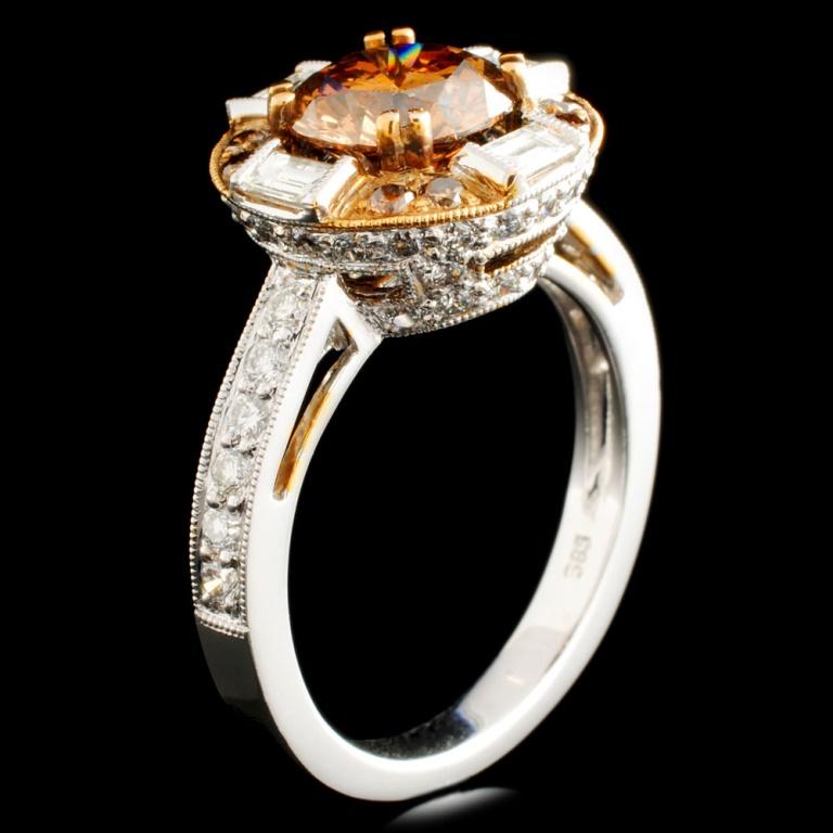 14K Gold 2.85ctw Fancy Color Diamond Ring