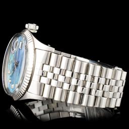 Rolex DateJust SS Diamond Wristwatch