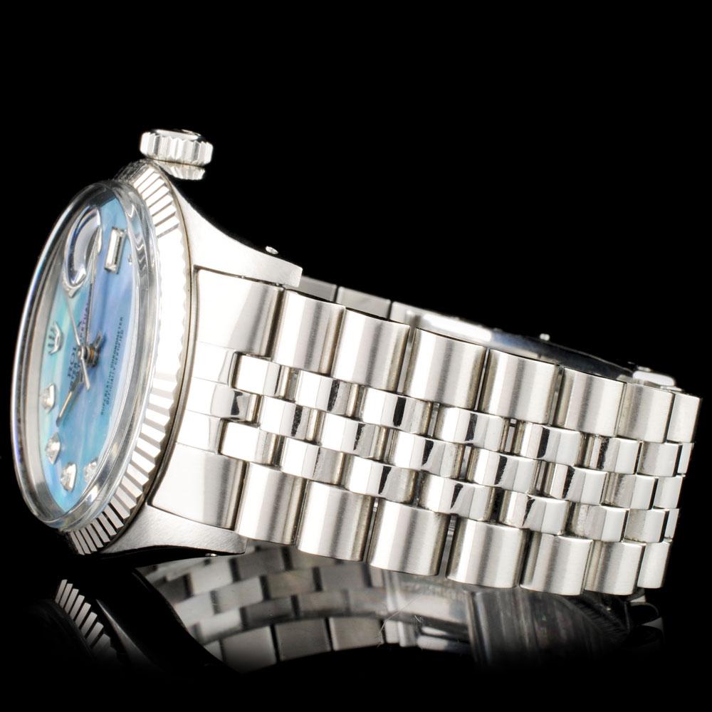 Rolex DateJust SS Diamond Wristwatch