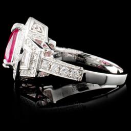 18K Gold 2.18ct Ruby & 1.09ct Diamond Ring