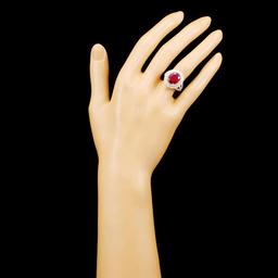 14K Gold 5.57ct Ruby & 1.49ctw Diamond Ring