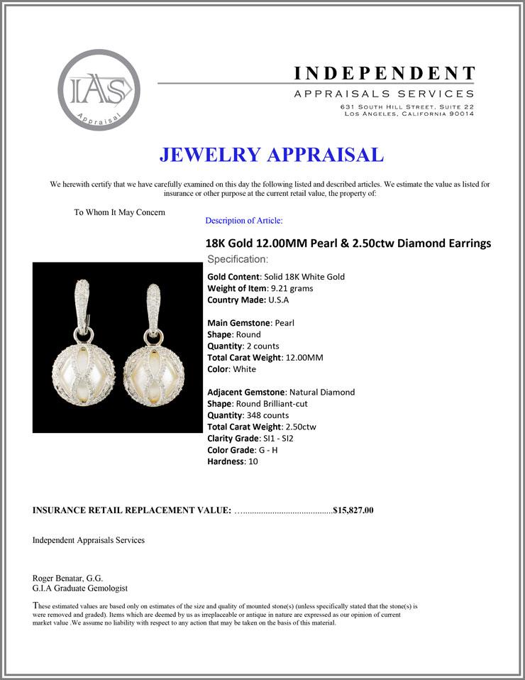 14K White Gold 1.71ctw Fancy Color Diamond Earring