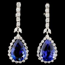 14K White Gold 1.84ctw Fancy Color Diamond Earring