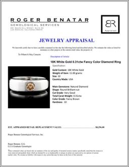 18K White Gold 0.31ctw Fancy Color Diamond Ring