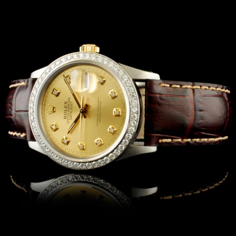 Rolex DateJust YG/SS 1.35ct Diamond 36MM  Watch
