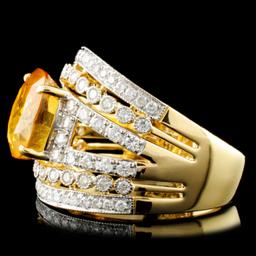 14K Gold 5.01ct Sapphire & 0.93ctw Diamond Ring