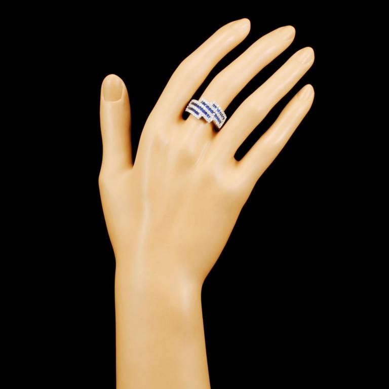 18K Gold 1.41ctw Sapphire & 1.03ctw Diamond Ring