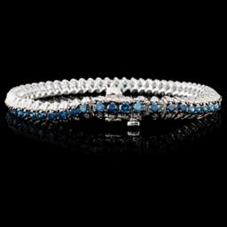 14K WG 6.19ctw Fancy Color Diamond Bracelet