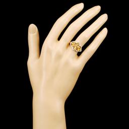 18K Gold 1.34ctw Fancy Diamond Ring