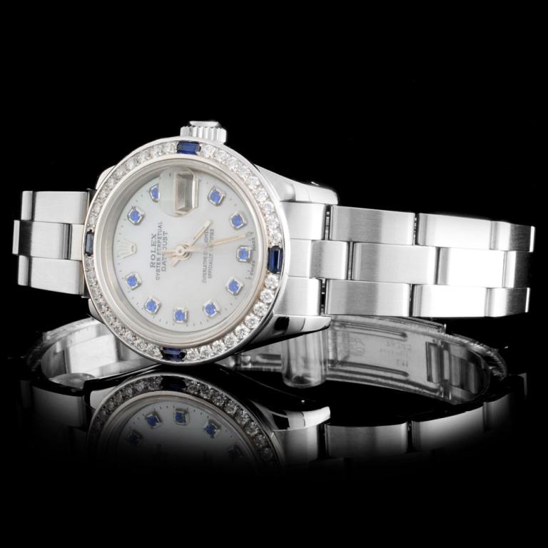 Rolex SS DateJust Diamond Ladies Watch