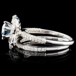 18K White Gold 1.52ctw Fancy Color Diamond Ring