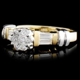 14K TT Gold 0.52ctw Diamond Ring