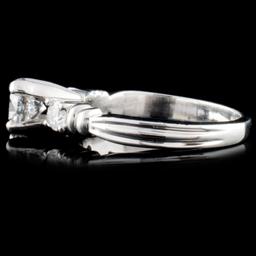 Solid Platinum 0.72ctw Diamond Ring
