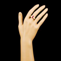 14K Gold 1.35ct Ruby & 0.54ctw Diamond Ring