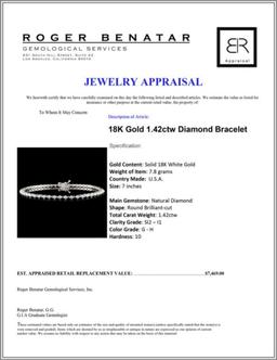 18K Gold 1.42ctw Diamond Bracelet