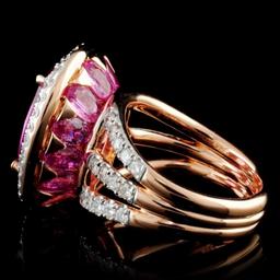 18K Gold 5.83ct  Sapphire & 1.43ct Diamond Ring