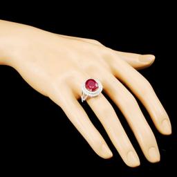 14K Gold 5.57ct Ruby & 1.49ctw Diamond Ring