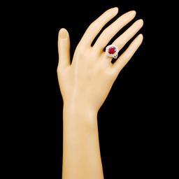 14K Gold 5.57ct Ruby & 1.49ctw Diamond Ring