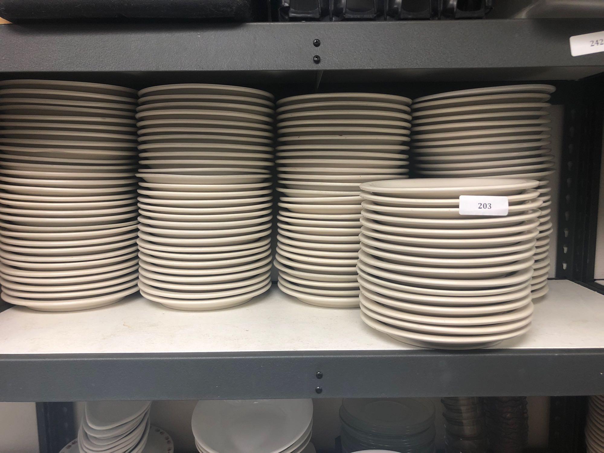 Approximately 136-Count 10-1/2" Crestware Plates