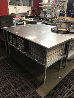 Stainless Steel Top Bullnose Prep Table