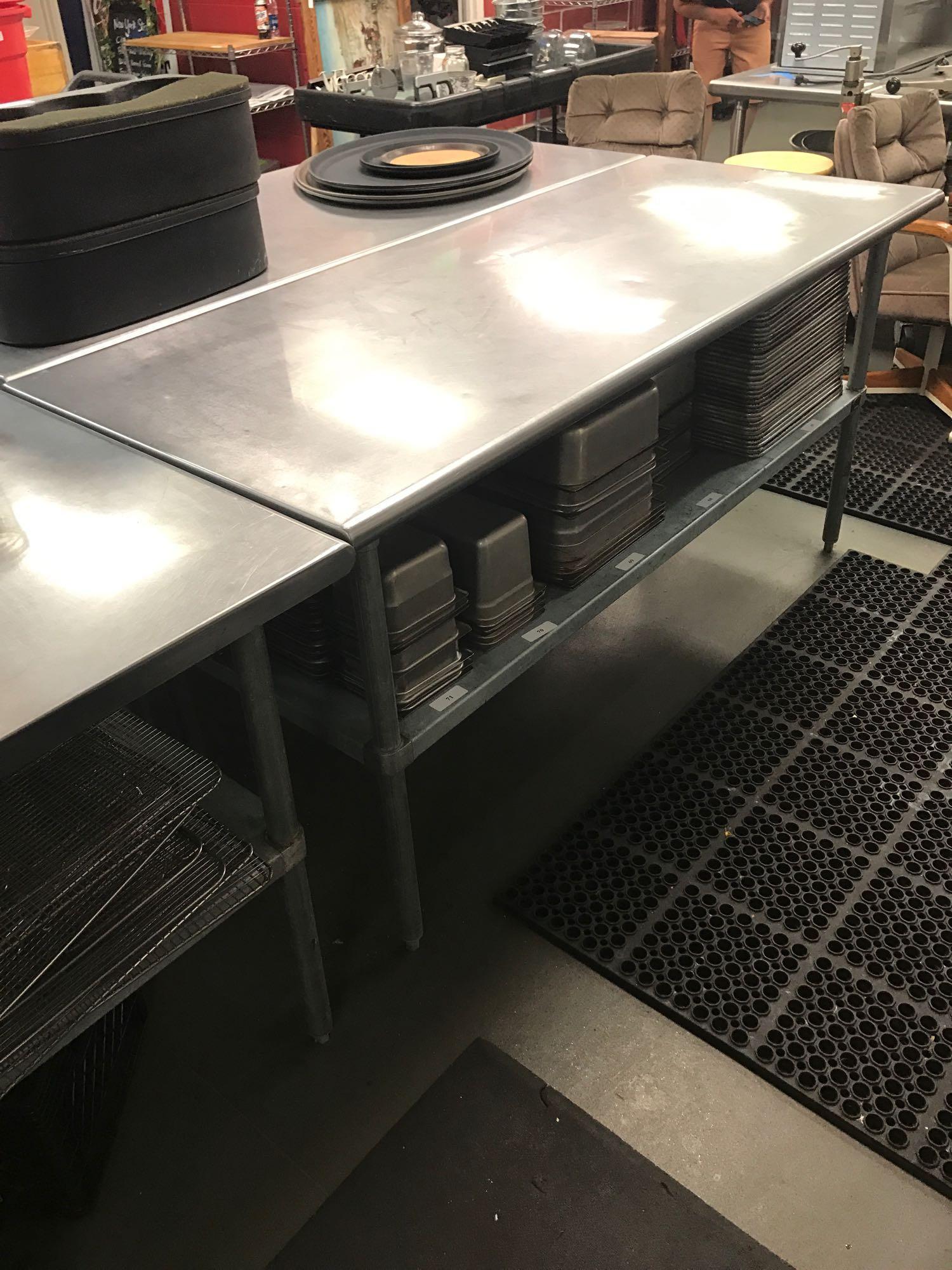 Stainless Steel Top Bullnose Prep Table