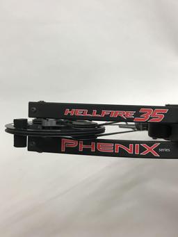 2016 Phenix Series Hellfire35 Black Smoke Compound Bow By Martin Archery, 60#@28"