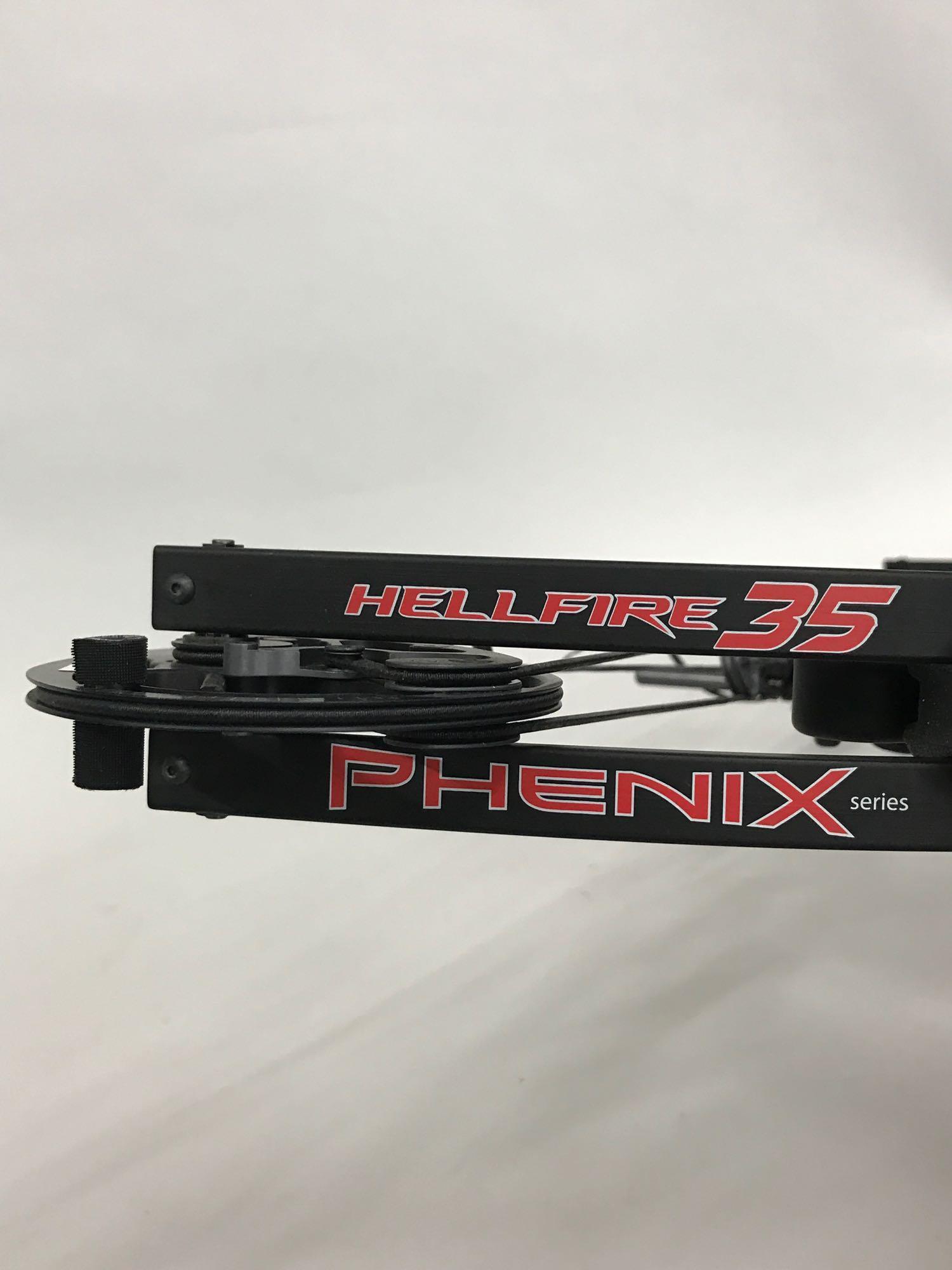 2016 Phenix Series Hellfire35 Black Smoke Compound Bow By Martin Archery, 60#@28"