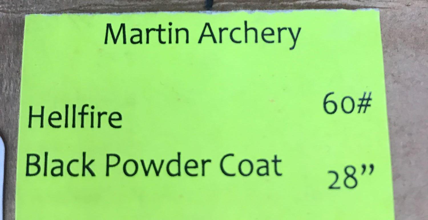 2016 Phenix Series Hellfire35 Black Smoke Compound Bow By Martin Archery, 60#@28"