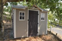 Outstanding Keter Vinyl Double Door Shed w/ Windows