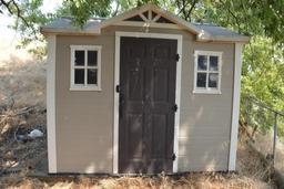 Outstanding Keter Vinyl Double Door Shed w/ Windows