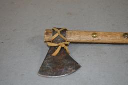 Native American Hatchet W/ Brass Tacks in Handle