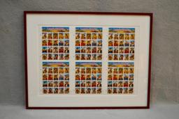 1993 Legends of the West Collectable Stamp Set, 6-Connected Sheets