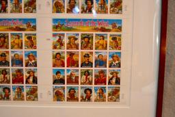 1993 Legends of the West Collectable Stamp Set, 6-Connected Sheets