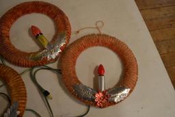 5 Vintage Paramount Electric Wreaths